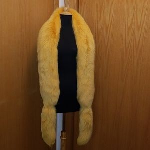 Yellow Fox Stole and Headband
